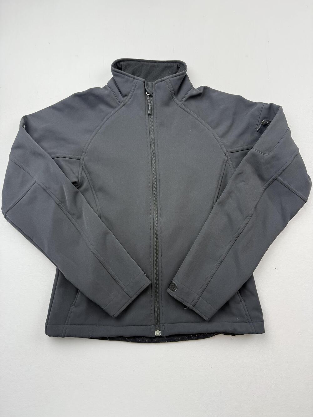 Marmot Jacket Womens Small Gray Softshell Full Zip Fleece Lined Hiking Outdoor